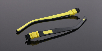 kids replacement temple push in black & yellow