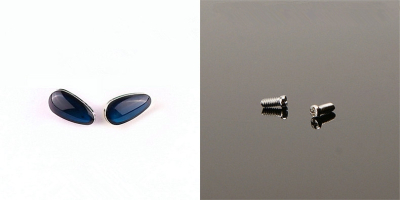 A Pair of Blue Gem Screw in Nose Pads 