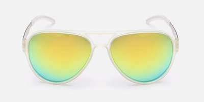 Wide-brimmed Hipster Prescription Sunglasses Yellow lenses