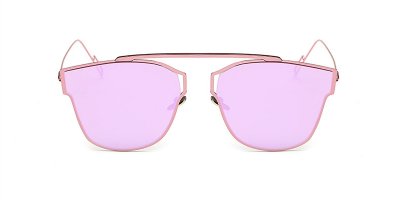 Prescription Flash Lens Sunglasses with Pink Frames