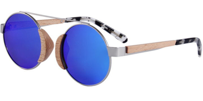 Polarized Round Metal Wooden Glasses Frames