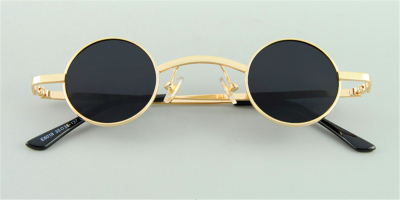 Small Round Glasses for Men, Super Small, Golden