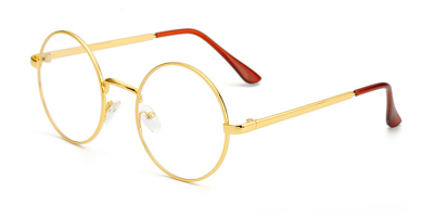 Prescription Reading Glasses with Round Frames, Golden