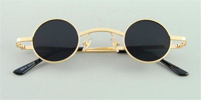 Small Round Glasses for Men, Super Small, Golden