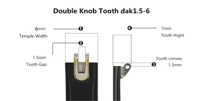 Eyeglass temple repair with double convex 6mm