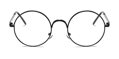 Round Bifocal Lenses Glasses, Black frame