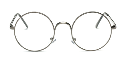 Gun Gray Frame for Round Bifocal Lenses