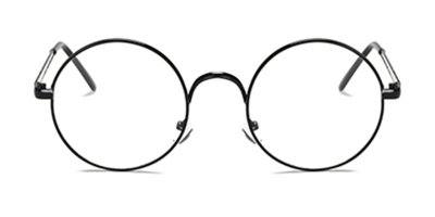 Round Bifocal Lenses Glasses, Black frame