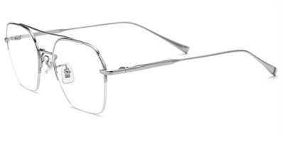 Pure Titanium Semi Rimless Glasses | Aviator Eyeglasses