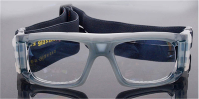 Gray Acetate Prescription Safety Glasses  for Basketball
