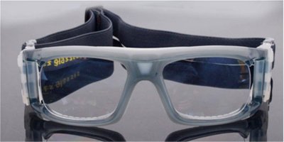 Gray Acetate Prescription Safety Glasses  for Basketball