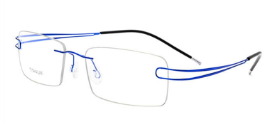 Titanium Rimless Glasses  for Oblong Face 