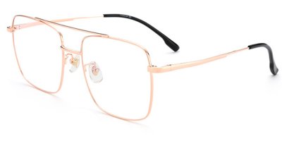 Square Pure Titanium Aviator Glasses | Designed for Oblong Face