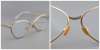 Glasses for Oval Face, Hipster glasses, Cat Eye, Golden9