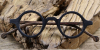 Super Small Round glasses for men Woodgrain-c