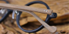 Small Round glasses for men wood grain eyeglasses 