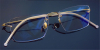 18 K Custom Made Rimless Real Gold Eyeglasses