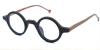 Acetate Vintage Small Round Glasses for Men, Wood Grain