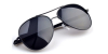 Prescription Polarized Sunglasses with Black Aviator Frames closed