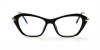 Black Cat Eye Glasses front