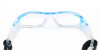 Blue Clear Acetate Prescription Safety Glasses for Football-back