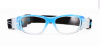 Blue Clear Acetate Prescription Safety Glasses for Football-front