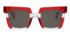 Cat Eye Oversized Designer Sunglasses, a Contrast to Single Color Dress