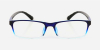 Elastic Plastic Rectangular Glasses, Crysral Blue-f