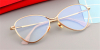 Glasses for Oval Face, Hipster glasses, Cat Eye, Golden8
