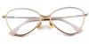 Glasses for Oval Face, Hipster glasses, Cat Eye, Golden4