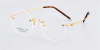 Round Glasses for Men rimless glasses, golden-l