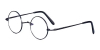 Small Round Titanium Saddle Bridge Eyeglasses | For High Prescription