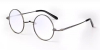 Small Round Titanium Saddle Bridge Eyeglasses | For High Prescription
