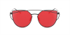 Hipster Colored Lenses Glasses with Aviator Frames-front
