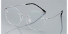 ound Glasses for Men Titanium Rimless Silver Frame-2