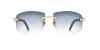 Rectangular Rimless Sunglasses for Mens
