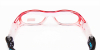 Red Clear Acetate Prescription Safety Glasses for Football-back