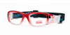 Red Clear Acetate Prescription Safety Glasses for Football -diagonal