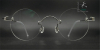Round Glasses for Men, Manual custom made frameless glasses 