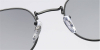 Round glasses with black metal frame and gray sunglasses lenses d