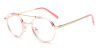 Pink Round Acetate Wrapped Aviator