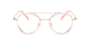 Pink Round Acetate Wrapped Aviator