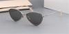 Prescription Designer Sunglasses, GIGI Hadid Cat Eye, Silver