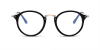 Browline Round Glasses for Oblong Face