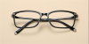Thin Plastic frames eyeglasses, Crystal Black