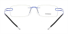 Titanium Rimless Glasses  for Oblong Face-back