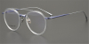 Round Pure Titanium Aviator Glasses, Clear Glasses