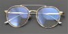 Round Pure Titanium Aviator Glasses, Clear Glasses
