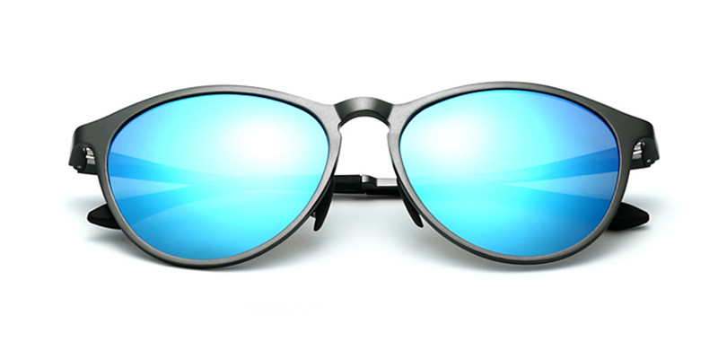 Mirror Sunglass with Black Frame Blue Lenses ｜Framesfashion