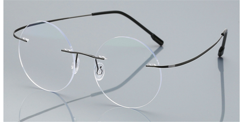 Best Super Small Round Glasses for Men, Gun Gray